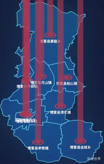 echarts焦作市博爱县geoJson地图添加柱状图