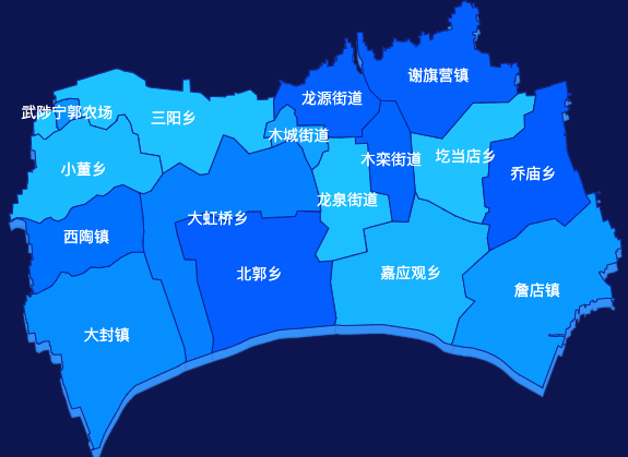 echarts焦作市武陟县geoJson地图 visualMap控制地图颜色
