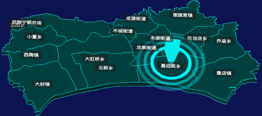 threejs焦作市武陟县geoJson地图3d地图添加旋转棱锥