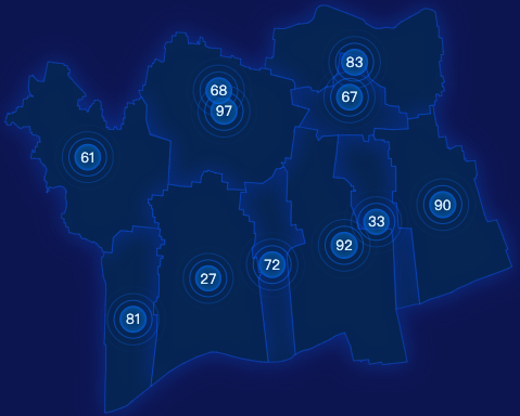 echarts焦作市温县geoJson地图圆形波纹状气泡图
