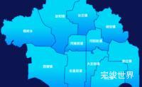 echarts焦作市孟州市geoJson地图局部颜色渐变实例