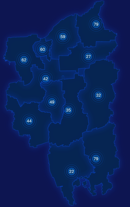 echarts新乡市获嘉县geoJson地图圆形波纹状气泡图