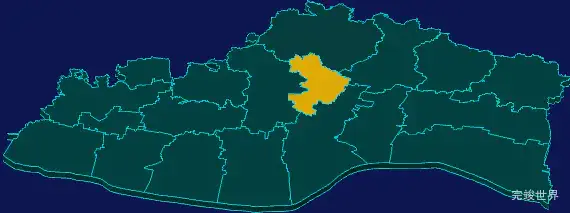 threejs新乡市原阳县geoJson地图3d地图指定区域闪烁