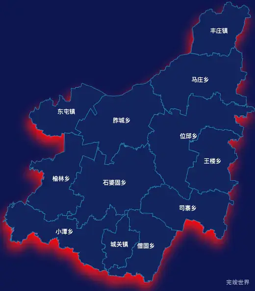 echarts新乡市延津县geoJson地图阴影