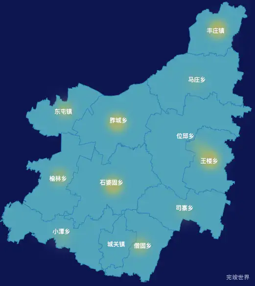 echarts新乡市延津县geoJson地图热力图