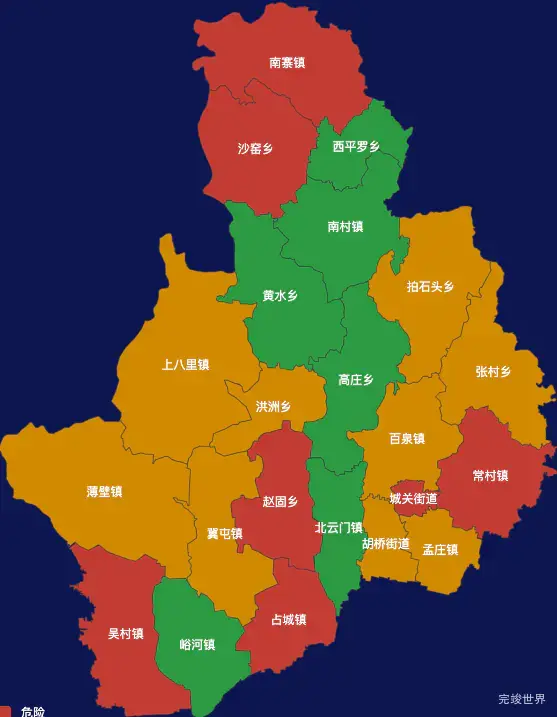 echarts新乡市辉县市geoJson地图定义颜色