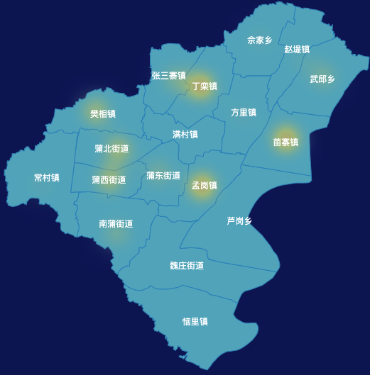 echarts新乡市长垣市geoJson地图热力图