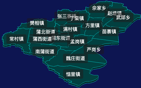 threejs新乡市长垣市geoJson地图3d地图css2d标签