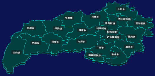 threejs驻马店市西平县geoJson地图3d地图CSS3D标签