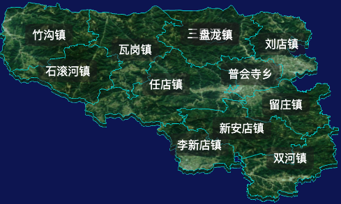 threejs驻马店市确山县geoJson地图3d地图自定义贴图加CSS2D标签