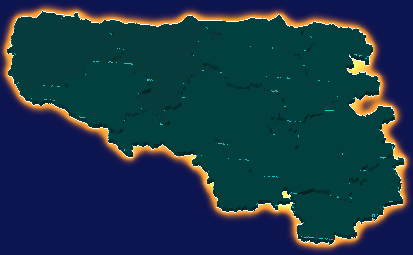 threejs驻马店市确山县geoJson地图3d地图添加金色效果