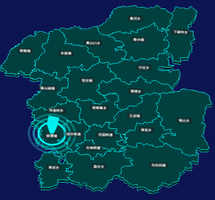 threejs驻马店市泌阳县geoJson地图3d地图添加旋转棱锥