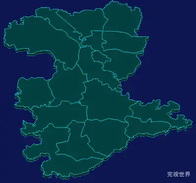 threejs驻马店市汝南县geoJson地图3d地图