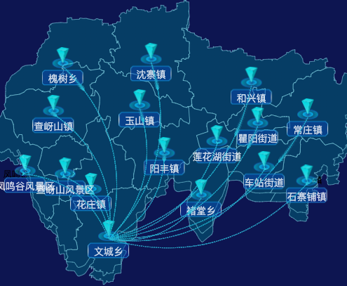 echarts驻马店市遂平县geoJson地图label自定义样式