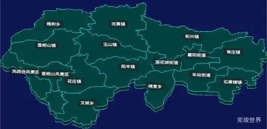 threejs驻马店市遂平县geoJson地图3d地图CSS3D标签