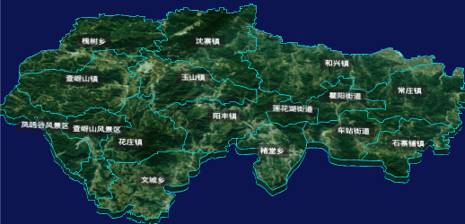 threejs驻马店市遂平县geoJson地图3d地图自定义贴图加CSS3D标签