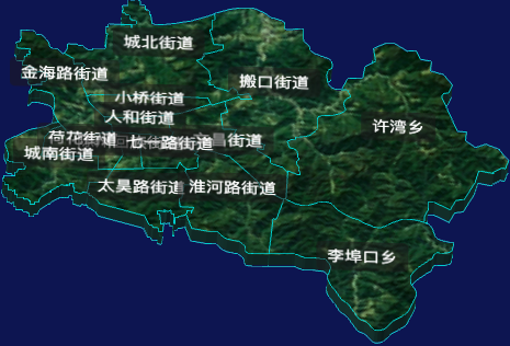 threejs周口市川汇区geoJson地图3d地图自定义贴图加CSS3D标签