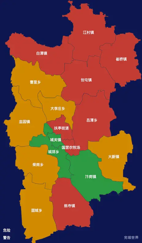echarts周口市扶沟县geoJson地图定义颜色