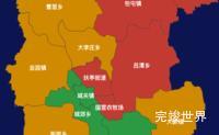 echarts周口市扶沟县geoJson地图定义颜色演示实例