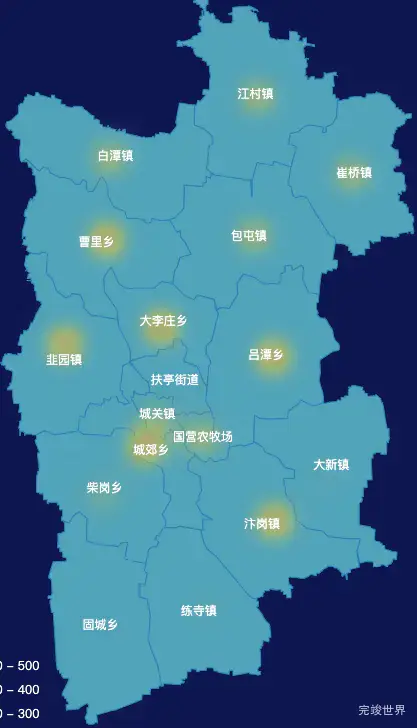 echarts周口市扶沟县geoJson地图热力图