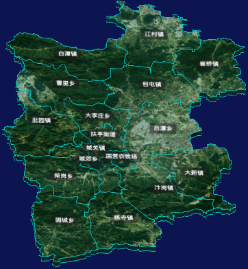 threejs周口市扶沟县geoJson地图3d地图自定义贴图加CSS3D标签