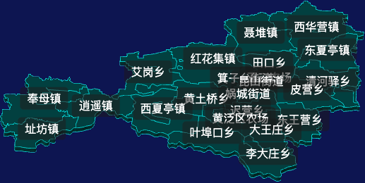 threejs周口市西华县geoJson地图3d地图css2d标签