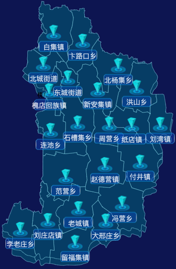 echarts周口市沈丘县geoJson地图点击跳转到指定页面