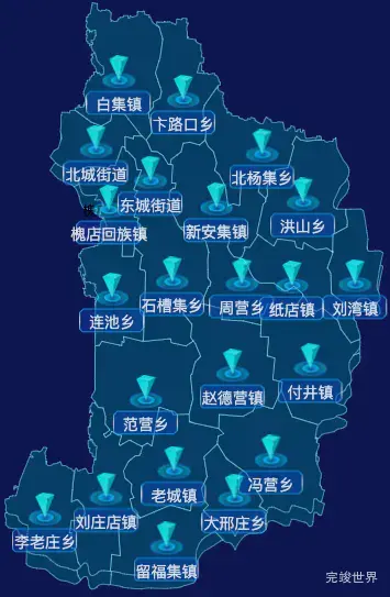 echarts周口市沈丘县geoJson地图点击跳转到指定页面