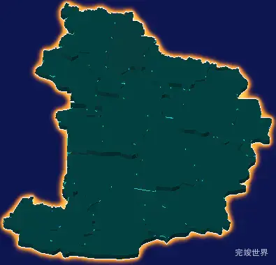 threejs周口市沈丘县geoJson地图3d地图添加金色效果