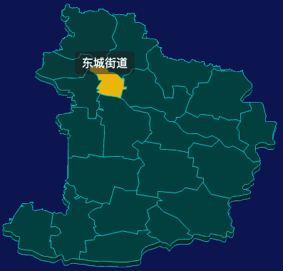 threejs周口市沈丘县geoJson地图3d地图鼠标移入显示标签并高亮