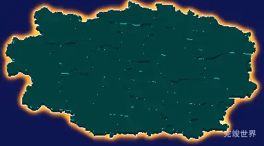 threejs周口市太康县geoJson地图3d地图添加金色效果