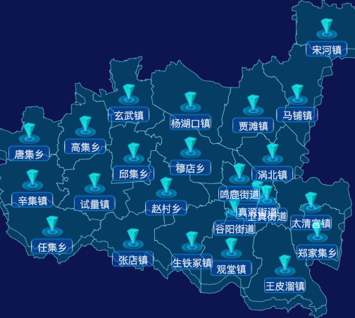 echarts周口市鹿邑县geoJson地图点击跳转到指定页面