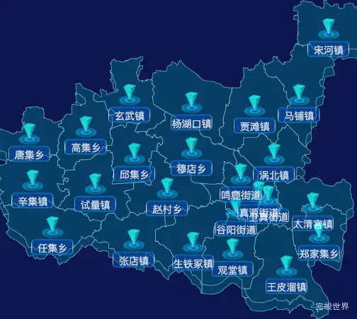 echarts周口市鹿邑县geoJson地图点击跳转到指定页面