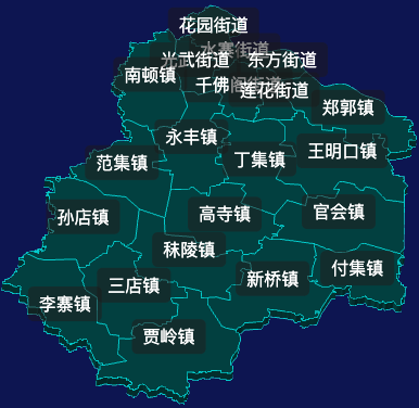 threejs周口市项城市geoJson地图3d地图css2d标签