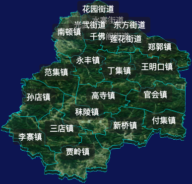 threejs周口市项城市geoJson地图3d地图自定义贴图加CSS2D标签