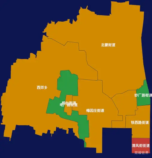 echarts安阳市殷都区geoJson地图定义颜色