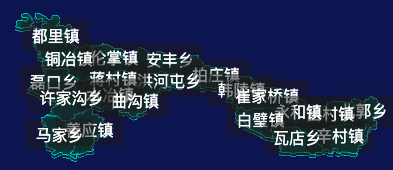 threejs安阳市安阳县geoJson地图3d地图css2d标签