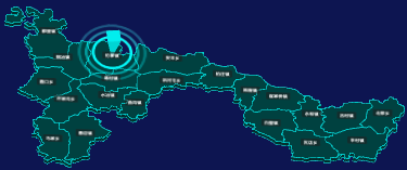 threejs安阳市安阳县geoJson地图3d地图添加旋转棱锥