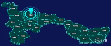 threejs安阳市安阳县geoJson地图3d地图添加旋转棱锥