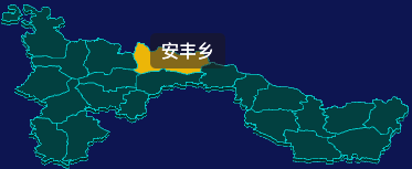 threejs安阳市安阳县geoJson地图3d地图鼠标移入显示标签并高亮