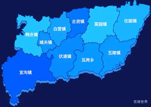 echarts安阳市汤阴县geoJson地图 visualMap控制地图颜色