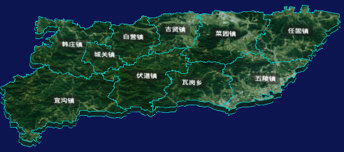 threejs安阳市汤阴县geoJson地图3d地图自定义贴图加CSS3D标签