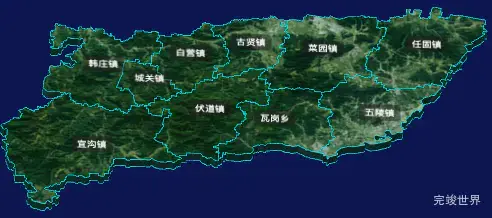 threejs安阳市汤阴县geoJson地图3d地图自定义贴图加CSS3D标签