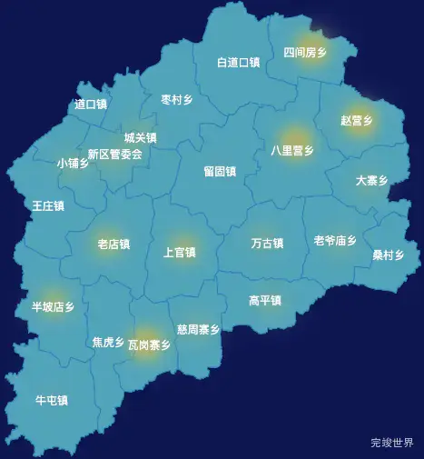 echarts安阳市滑县geoJson地图热力图