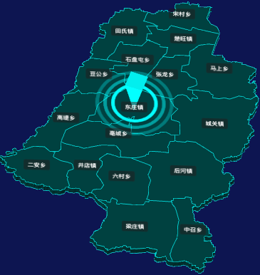 threejs安阳市内黄县geoJson地图3d地图添加旋转棱锥