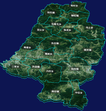 threejs安阳市内黄县geoJson地图3d地图自定义贴图加CSS3D标签