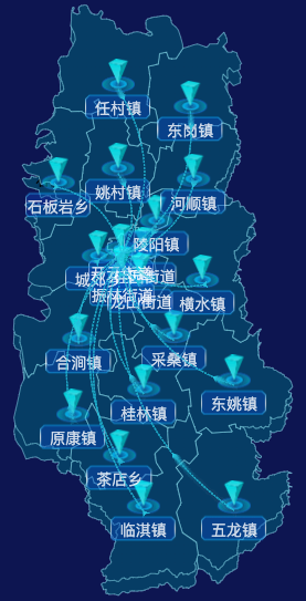 echarts安阳市林州市geoJson地图label样式自定义