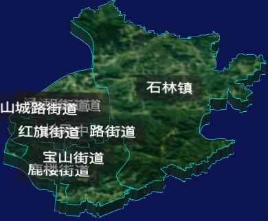 threejs鹤壁市山城区geoJson地图3d地图自定义贴图加CSS3D标签