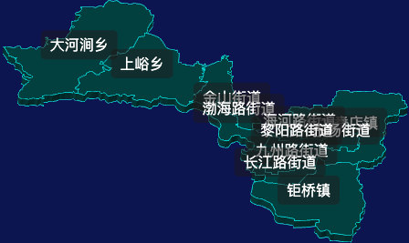 threejs鹤壁市淇滨区geoJson地图3d地图css2d标签