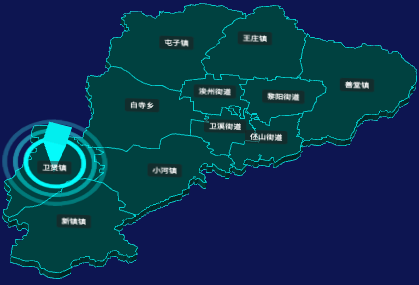 threejs鹤壁市浚县geoJson地图3d地图添加旋转棱锥